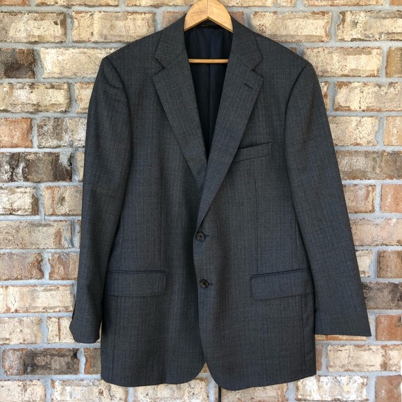 Brooks Brothers I8I8 Regent Made in Italy Wool Gray Men’s Jacket R 44/ 37 - Picture 2 of 16